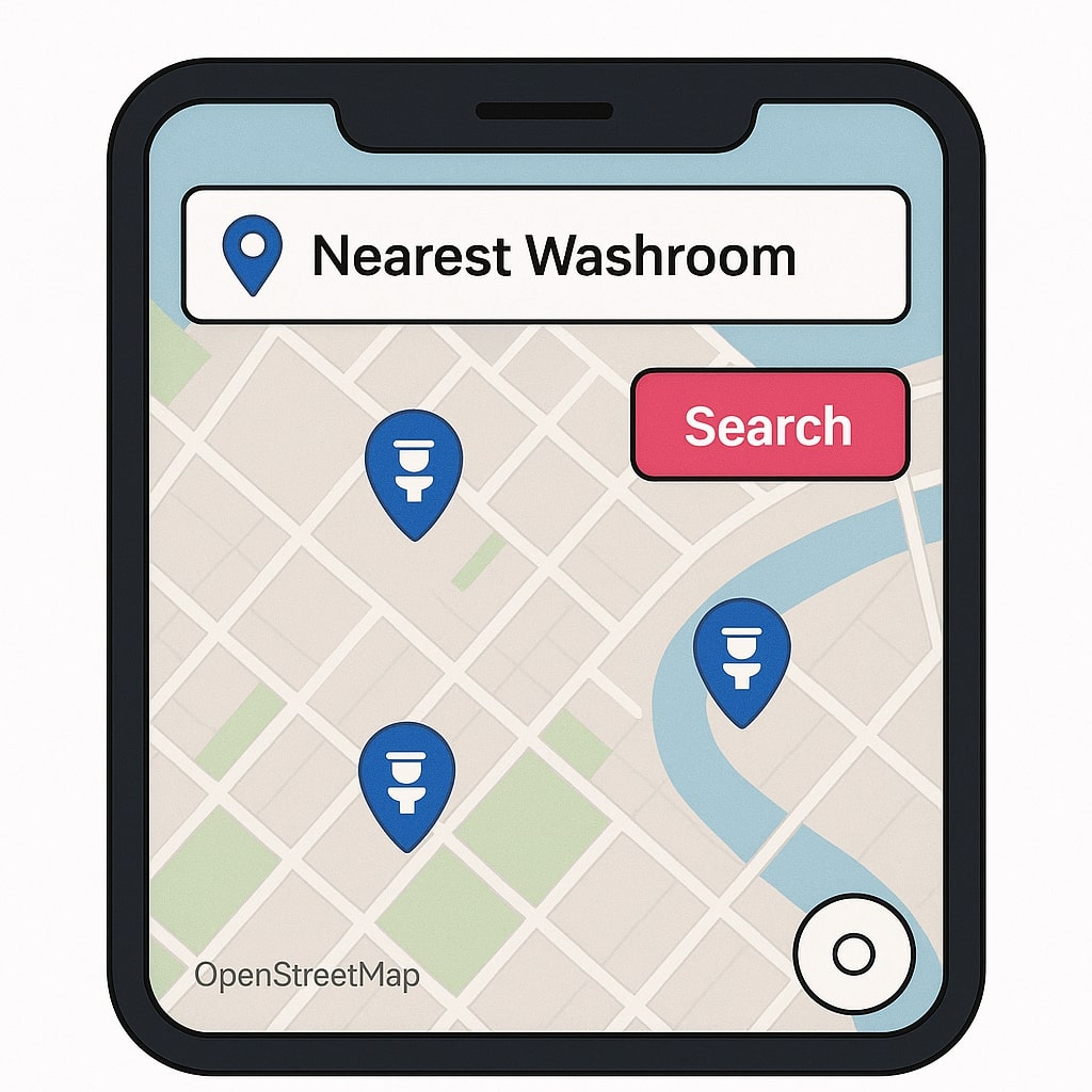 Nearest Washroom Finder Project